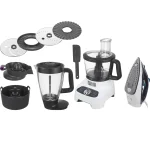 محضر طعام مولينكس 1000 وات اسود 27 وظيفة + مكواه تيفال بخار FP823EG