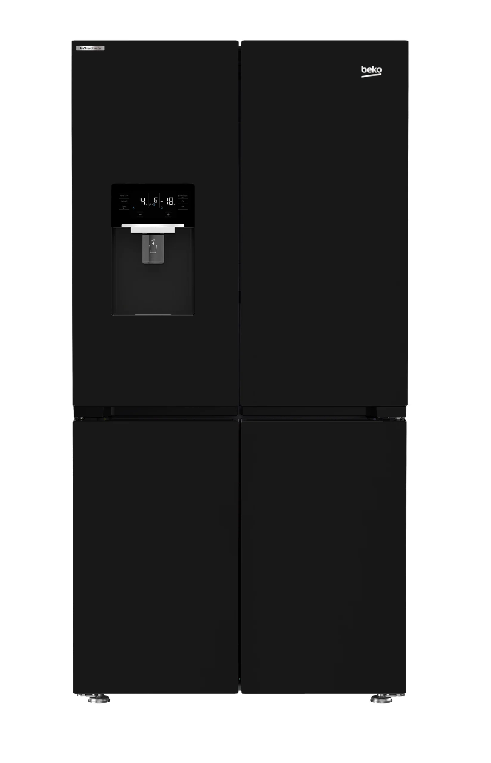 GNE134626BH ثلاجة بيكو تركي 626 لتر صافي 565 لتر 4 باب بالحنفية اسود GNE134626BH - الصورة 1