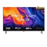 شاشة هاير 43 بوصة سمارت 4K برسيفر داخلي H43K80EF