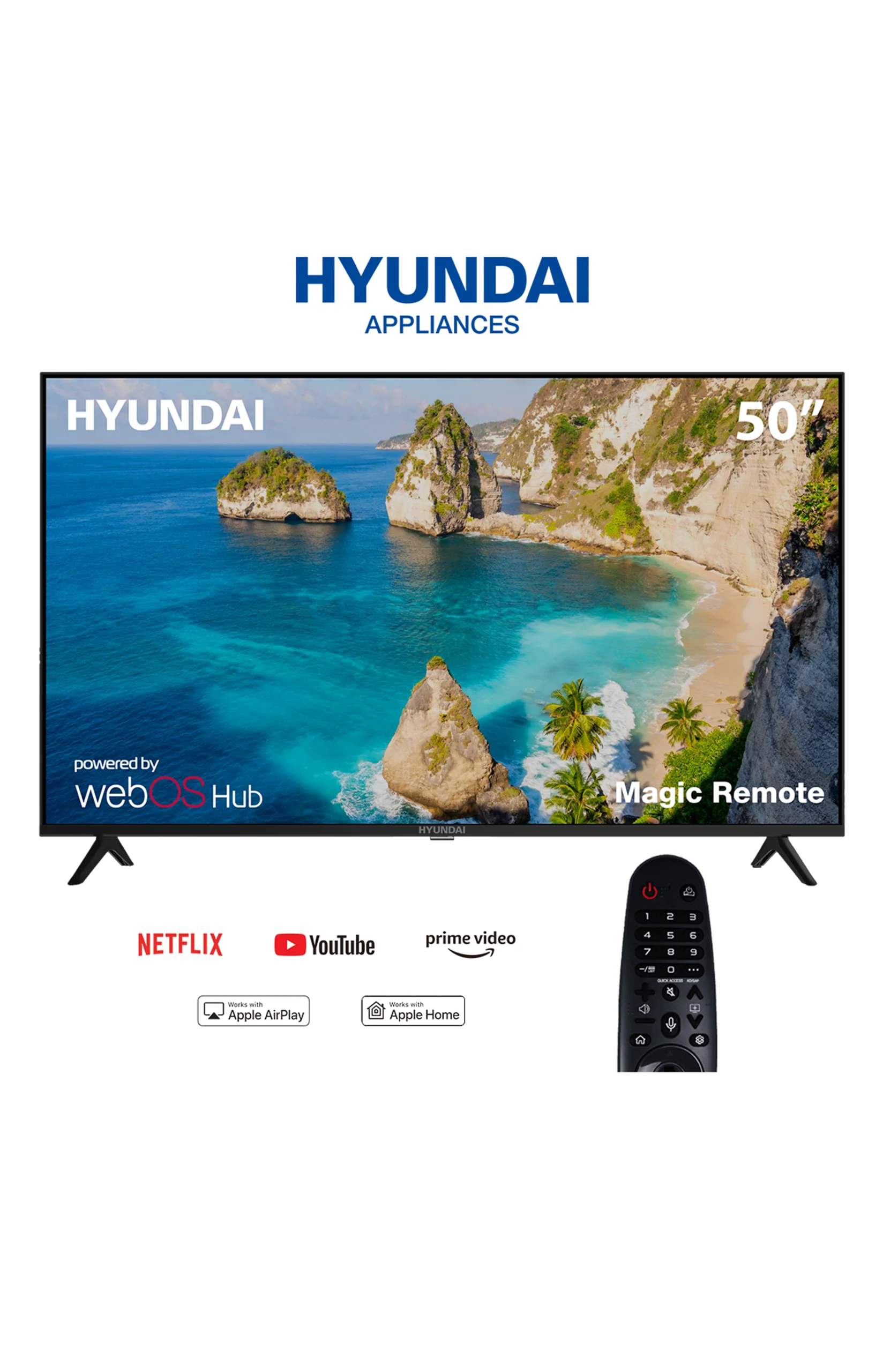 L50HYNDA650 شاشة هيونداى 50 بوصة 4K UHD سمارت L50HYNDA650 - الصورة 1
