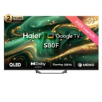شاشة هاير 50 بوصة سمارت 4K QLED برسيفر داخلي TH50S80FUX